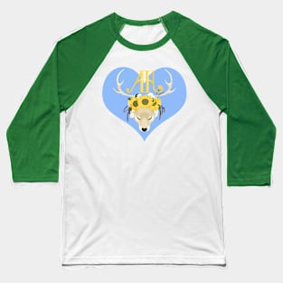 Summer Sunflower Hart Baseball T-Shirt